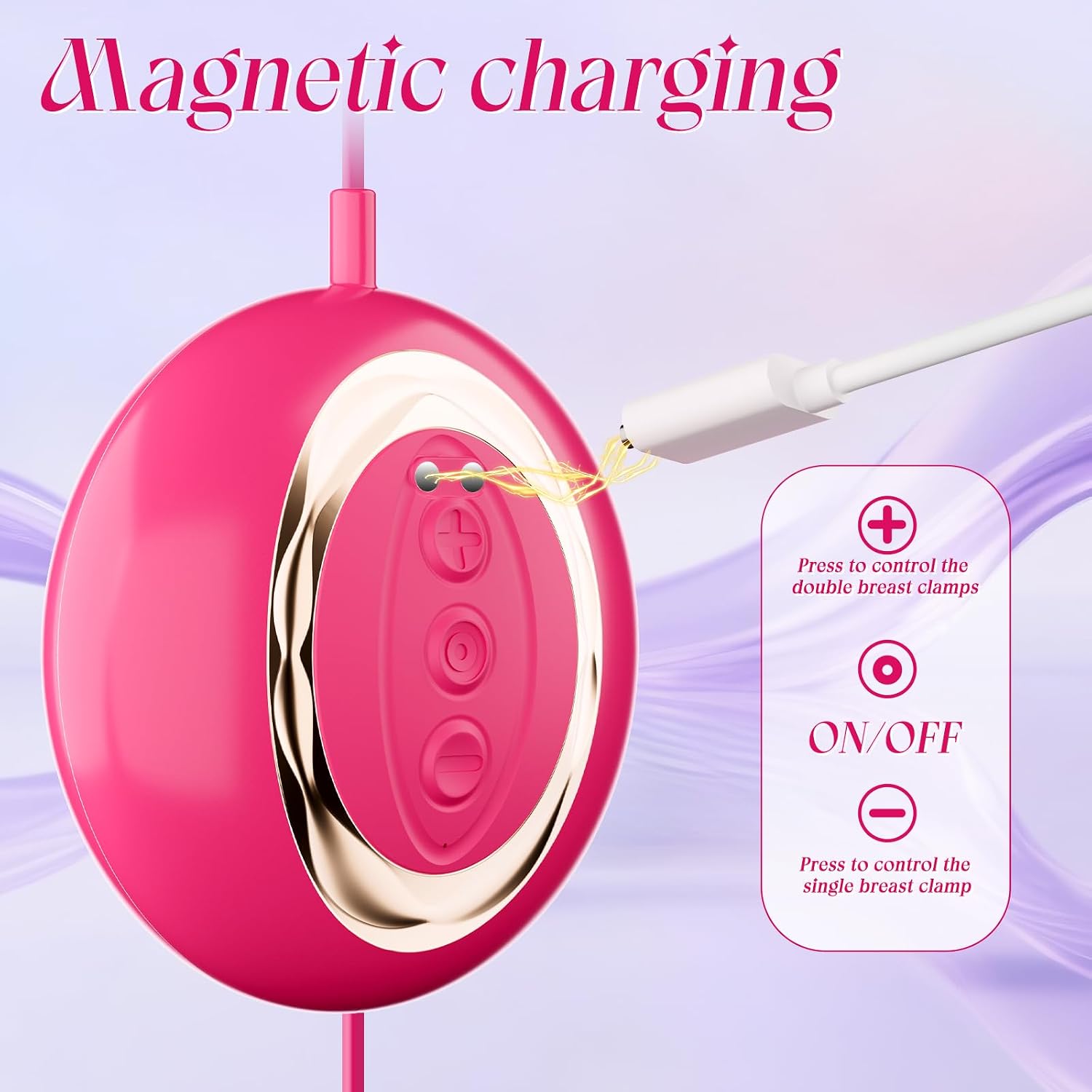 Vibrating Nipple Clamps Toys Nipple Vibrator, Adult Nipple Sex Toy with 10 Vibration Modes, Remote Controlled Nipple BDSM Toys, Clitoral Stimulator Sex Pleasure for Women Couples