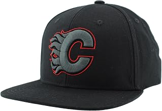 ZHATS NHL Officially Licensed Adjustable Snapback Hat Flat Bill Z11 Black Element