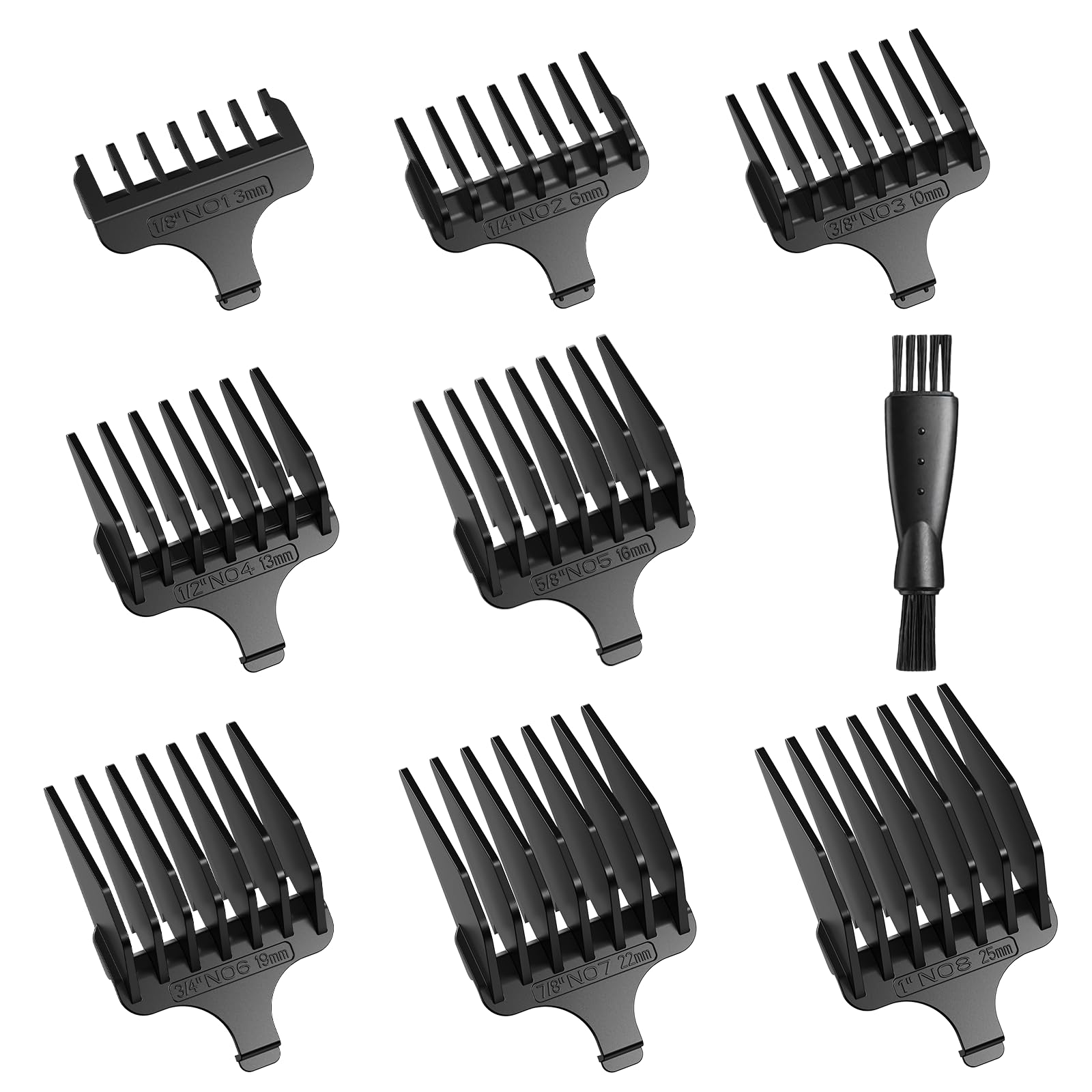 Professional Guide Comb for Wahl 40mm Detachable T-Blade Trimmers 8 Guards
