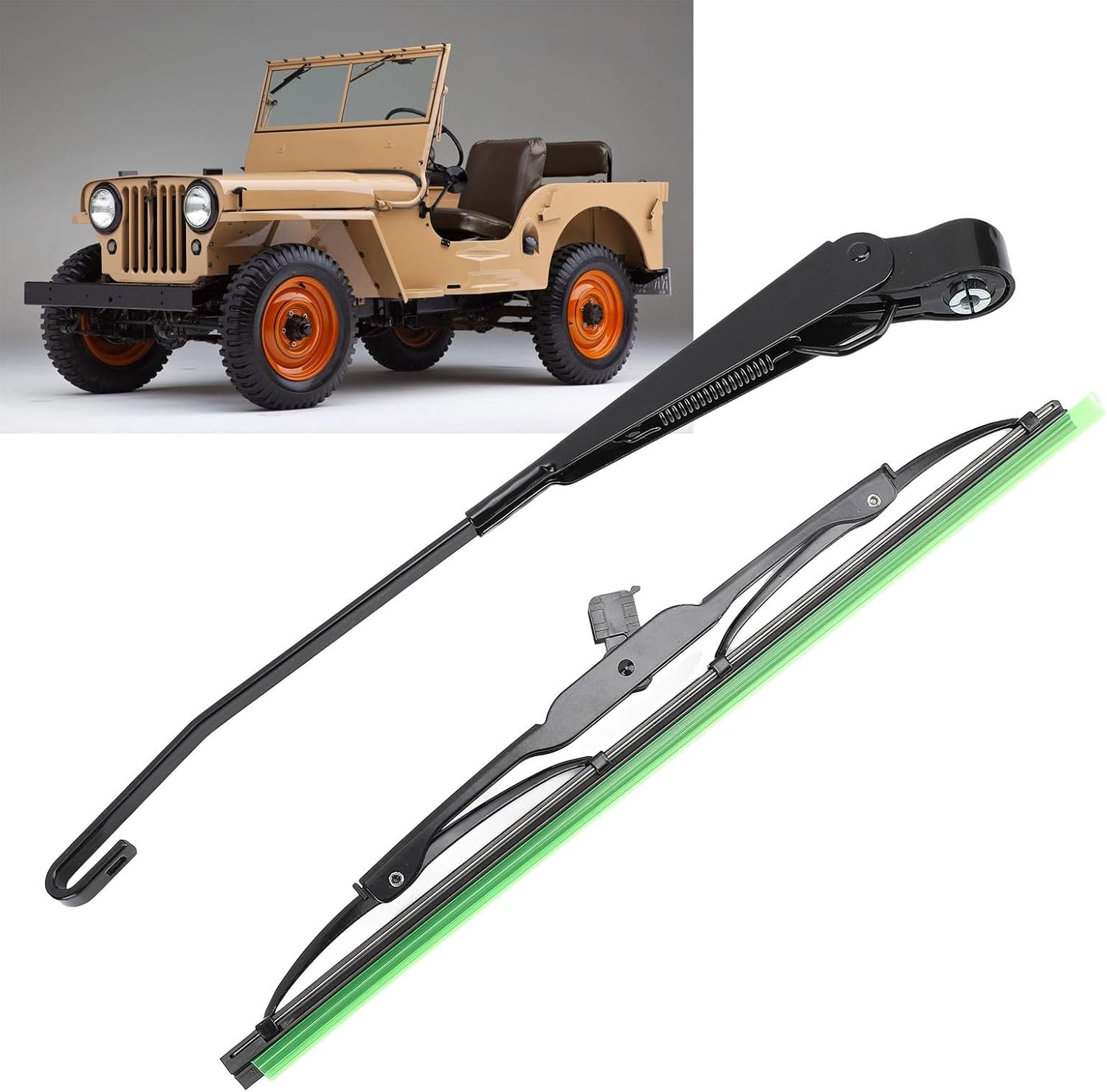Acouto Windshield Wiper Arm Blade Set 01287358 0390506510 7731000001 for Tractor for CARAVAN ATV UTV 12V Windscreen Wiper Blade Replacement