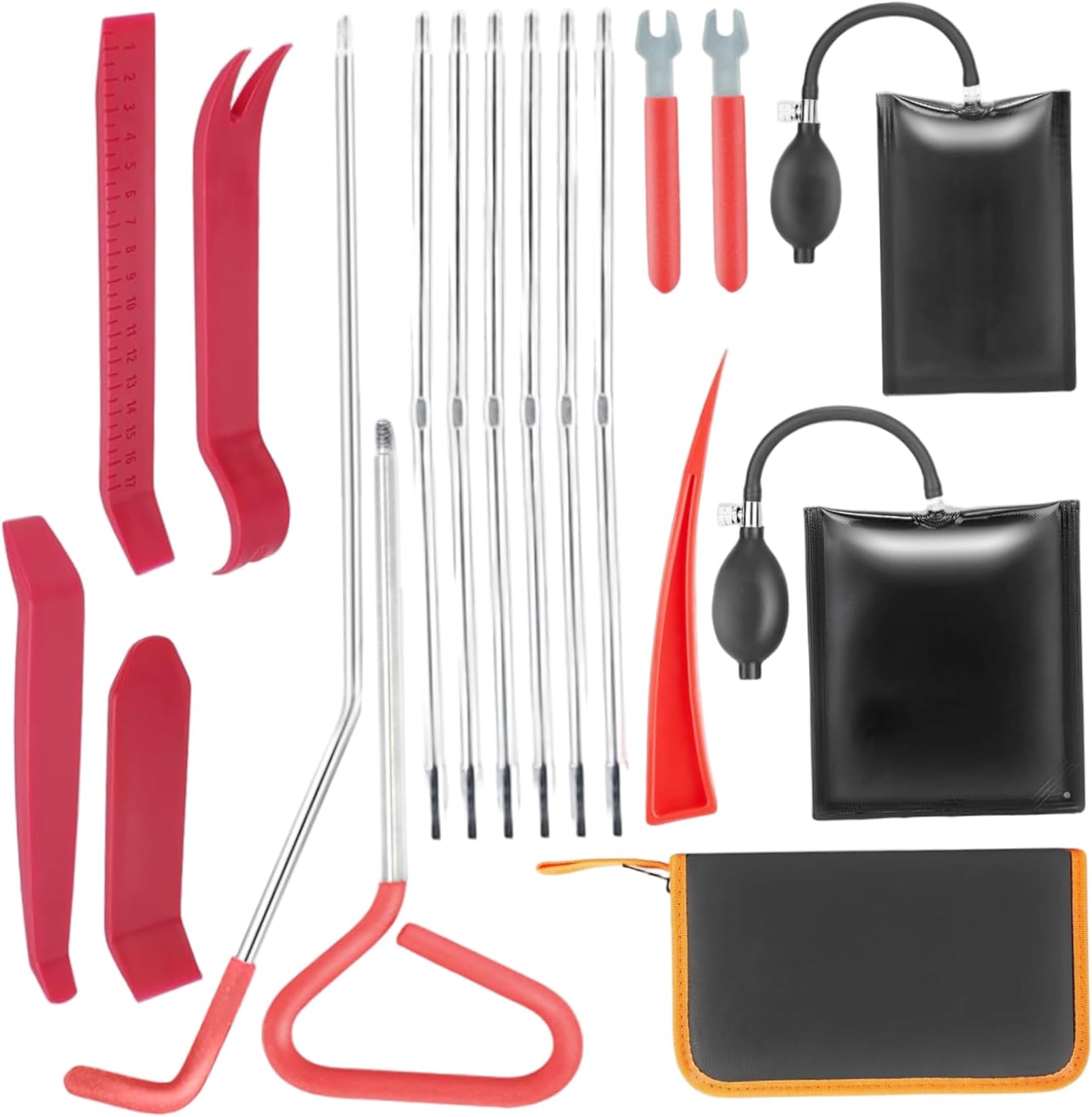Car Lockout Kit, 1 Set Complete Professional Car Lockout Tool Kit - Portable Vehicle Set with Carring Bag for Vehicle Maintenance and Repair