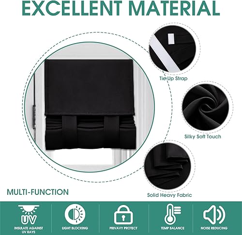 Miniatura 4 de HOMEIDEAS Cortinas de luz lateral para puerta delantera, cortinas de ventana de puerta lateral, cortinas de puerta delantera para ventana pequeña,