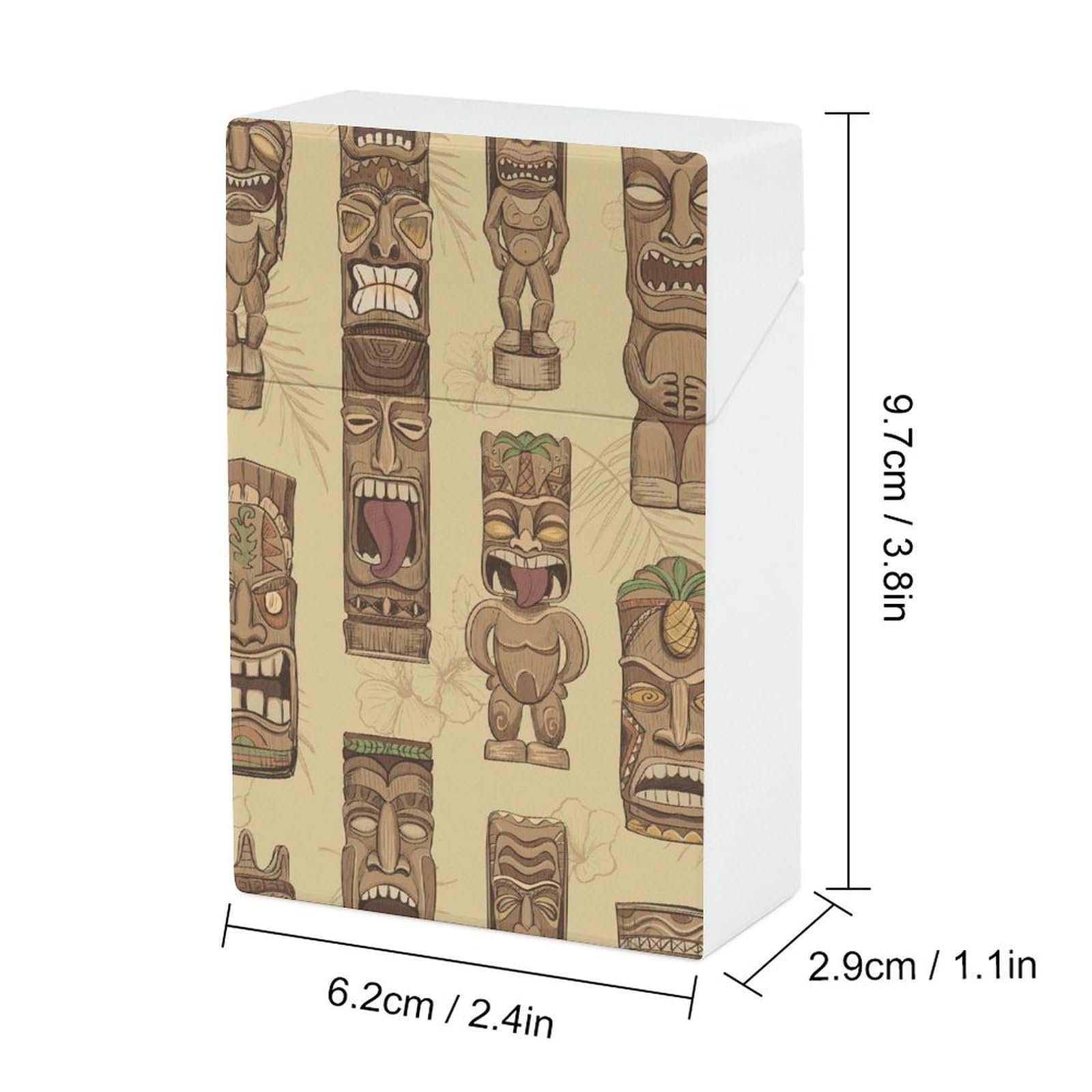 tiki cigarette case Totem Masks Funny Small Pocket Cigarettes Storage Container Plastic Flip Open Cigarette Box Holder Fashion Tiki Cigarette Case With Petrol