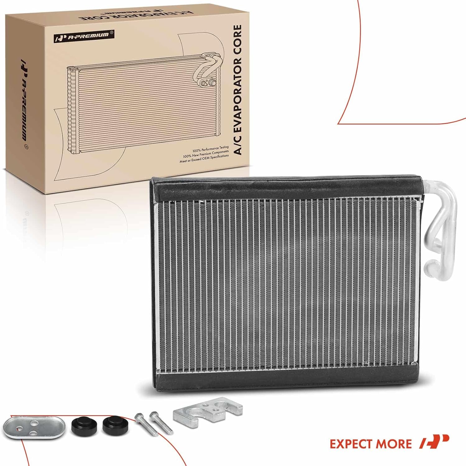 A-Premium AC Evaporator Core Compatible with Mercedes-Benz AMG GT C/AMG GT R/AMG GT S/AMG GT/SL450/C250/E63 AMG/GLK350/C300/C350/C63 AMG/CLS63 AMG/CLS63 AMG S/E250/E63 AMG S/SL550/SLS AMG/E350/E300