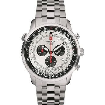 Swiss Alpine Military Men's Watch Chronograph Analogue Quartz 7078.9132SAM Stainless Steel
