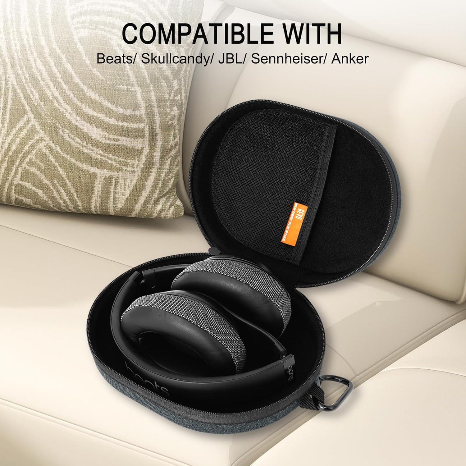 Hard Case for Beats Studio/Solo/Anker/Hesh 3 Headphones, Portable Travel Carrying Headphone Case Protective Storage Bag for Beats Studio Solo 2&3 /Hesh 3/Crusher Headsets (Green)