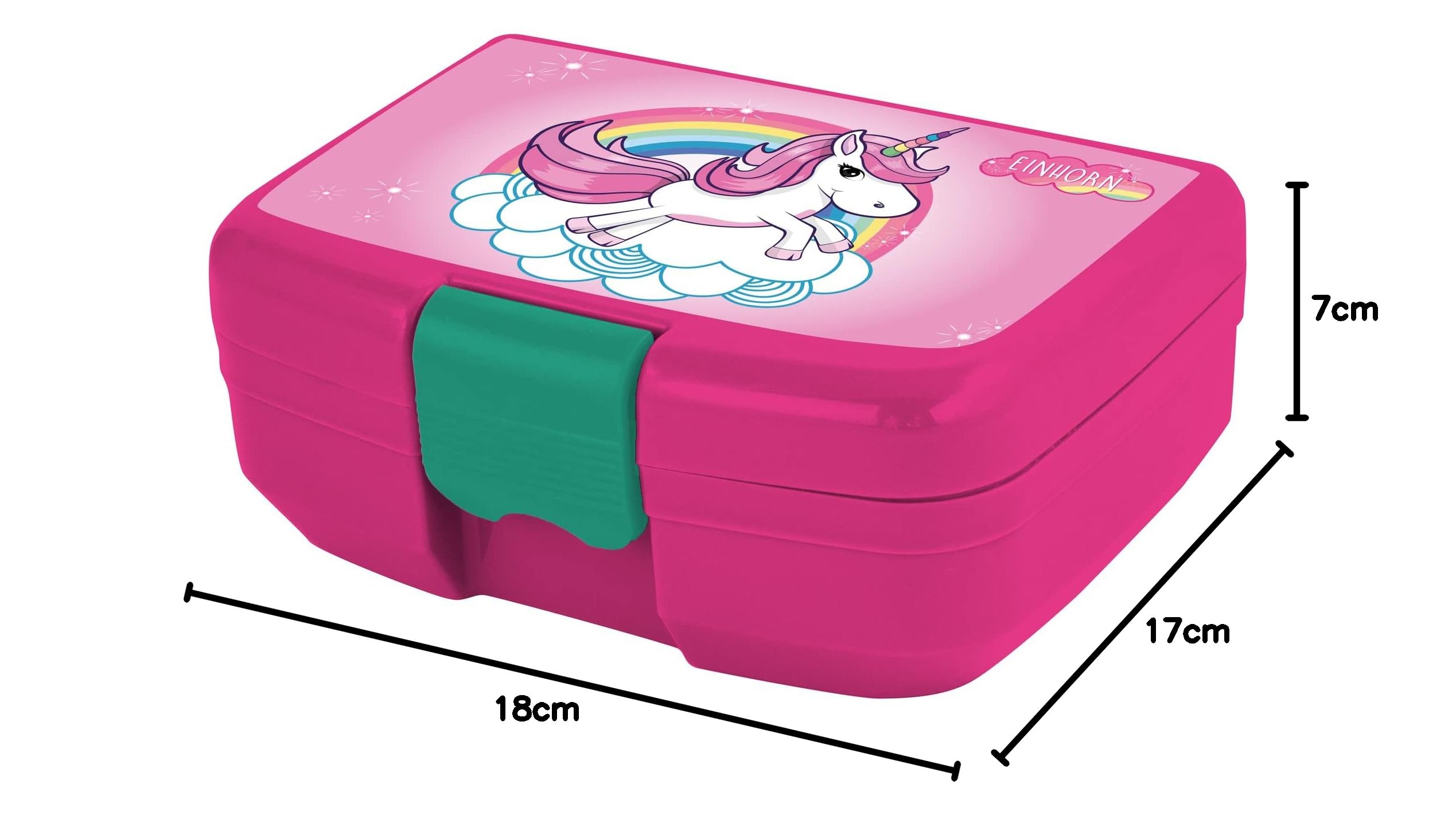 Boîte à Goûter P:OS Pour Enfants - Motif Chevaux, 500ml, Plastique Sans BPA
