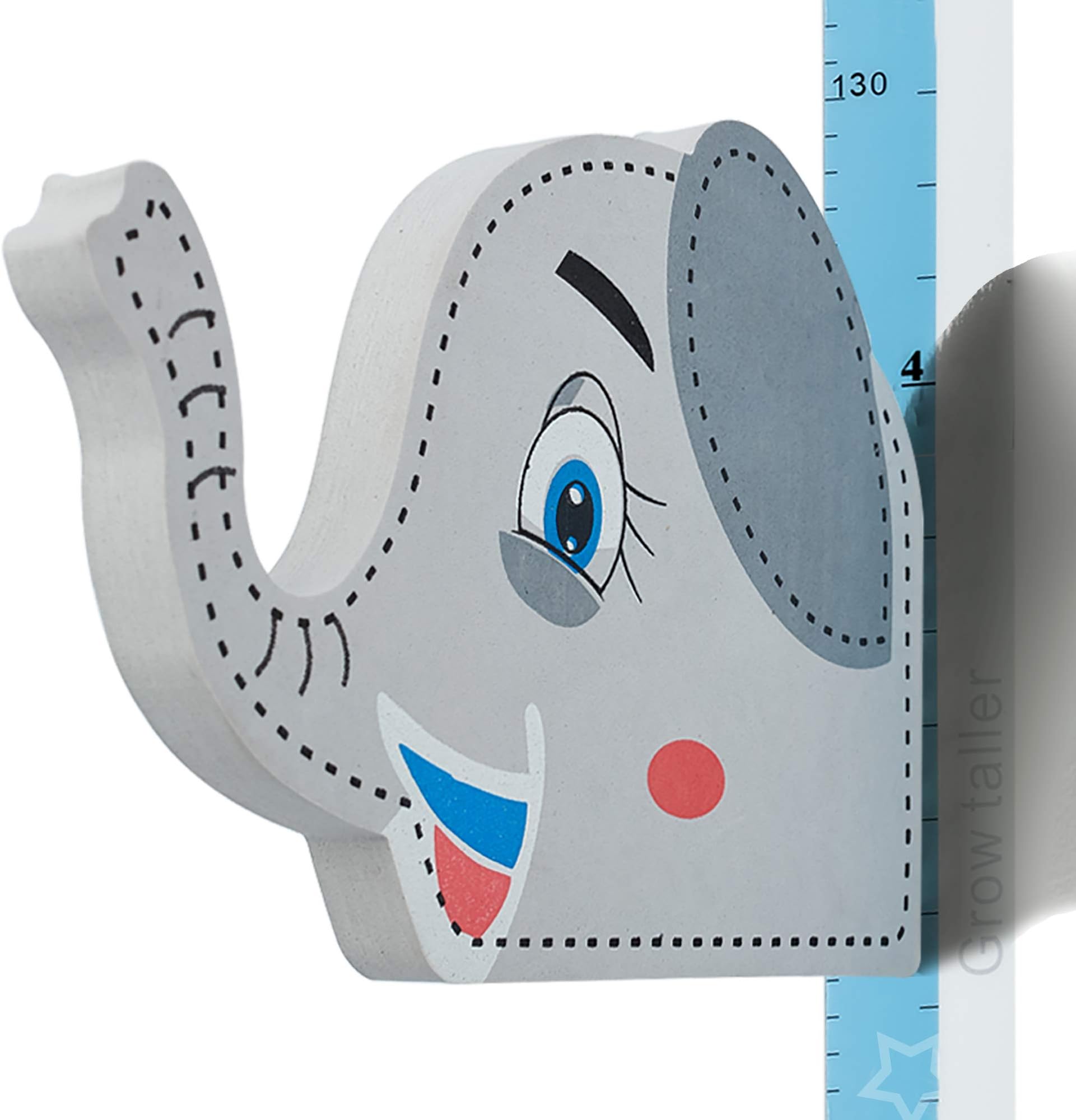 Wopeite 3D Elephant Growth Chart Height Ruler Writable Measurement Removable EVA Header Portable Wall Stickers Decals Children’s Room