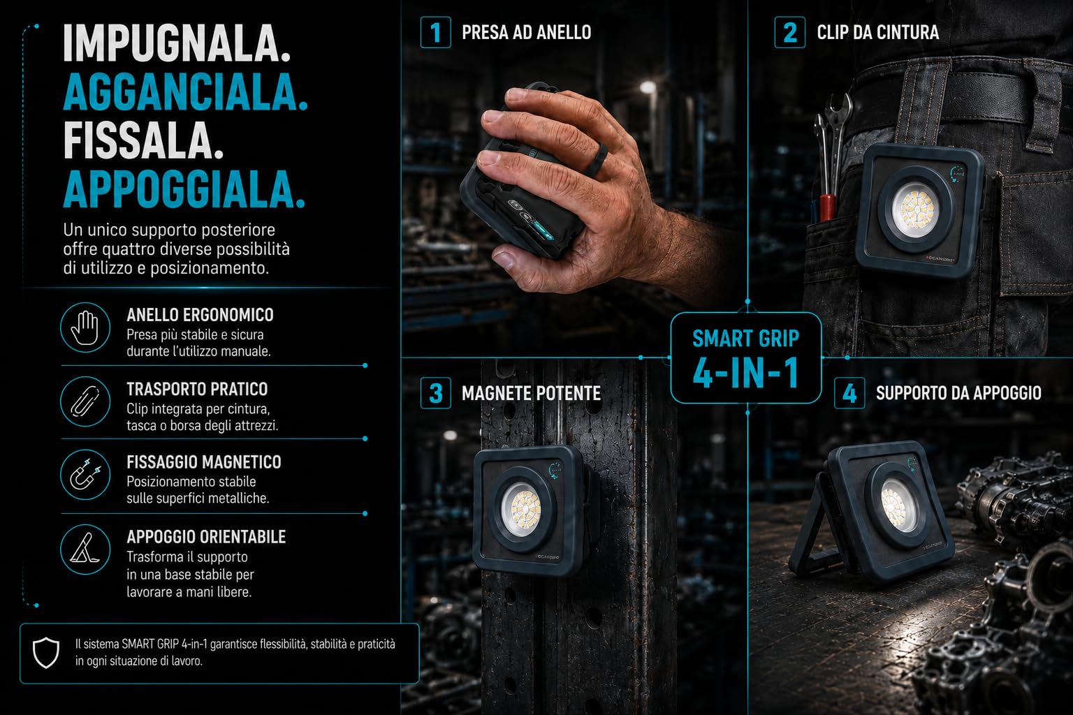 Scangrip Lampa budowlana LED dla Life Nova Mini 1000lm
