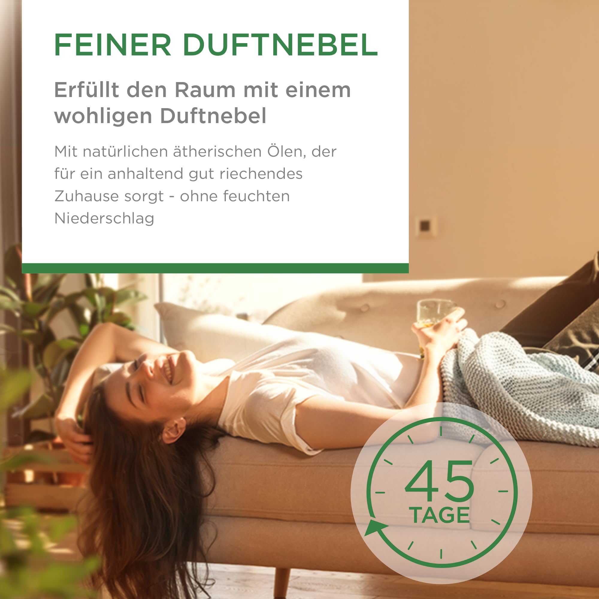Air Wick Aroma-Öl – Vorteilspack – Nachfüllern mit ätherischen Ölen – Raumduft Cotton und Weiße Orchidee – 6 x 20 ml