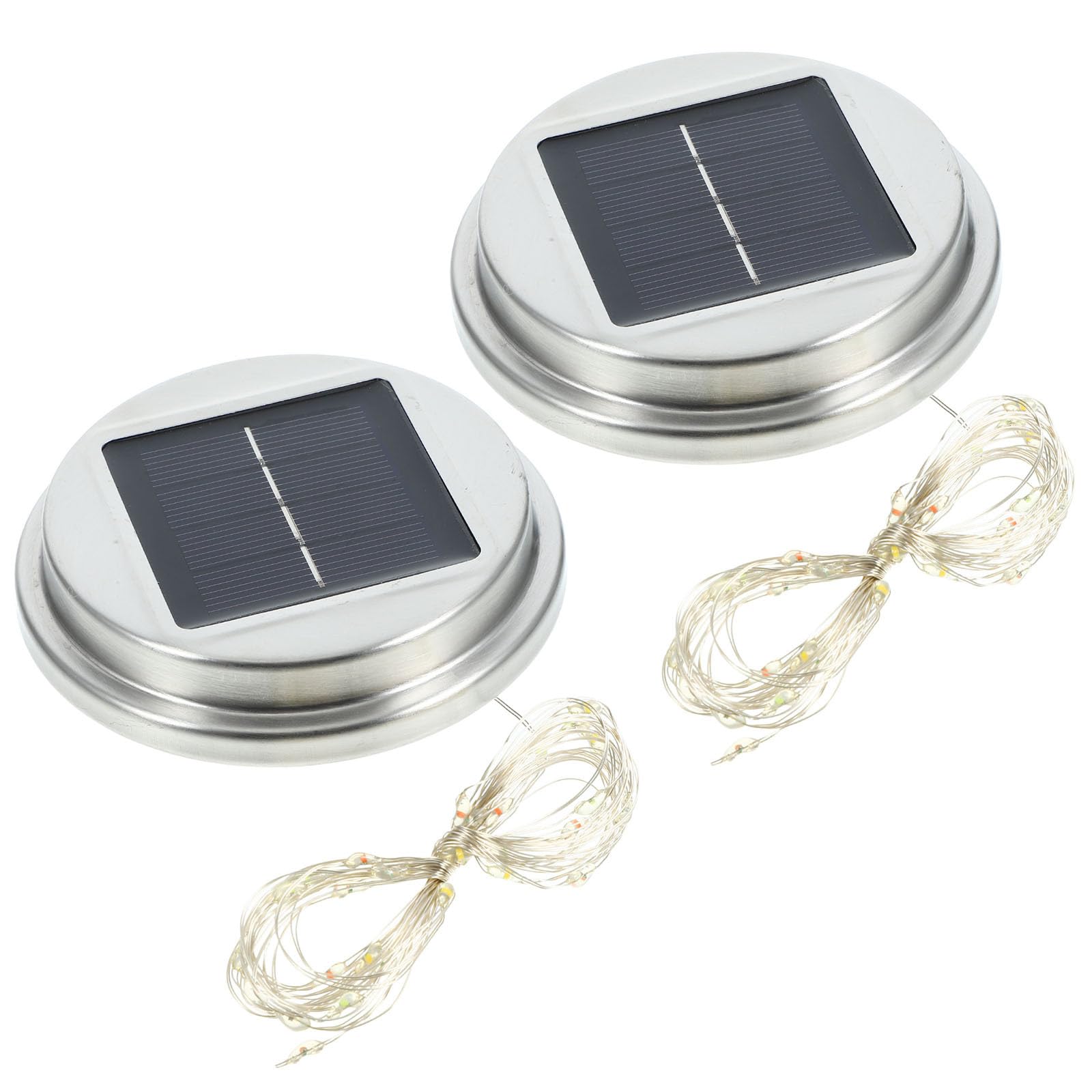 Cabilock Solar Hanging Lantern Top Crackle Glass Cover 2pcs Outdoor Garden