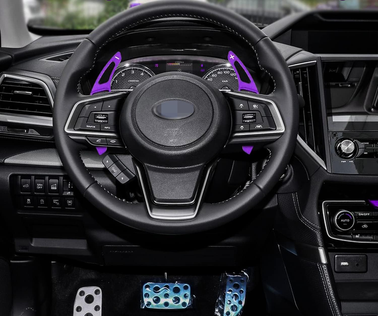 Aluminum Steering Wheel Paddle Shift Extension Cover Compatible with Subaru Forester Outback XV Crosstrek BRZ Impreza WRX Legacy 2pcs - Purple image 5