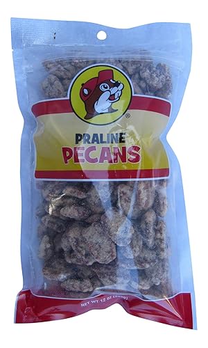 Buc-ee's Glazed Pecan Praline Halves in a Resealable Bag, 12 Ounces - Pecan - 12 Ounce (Pack of 1)