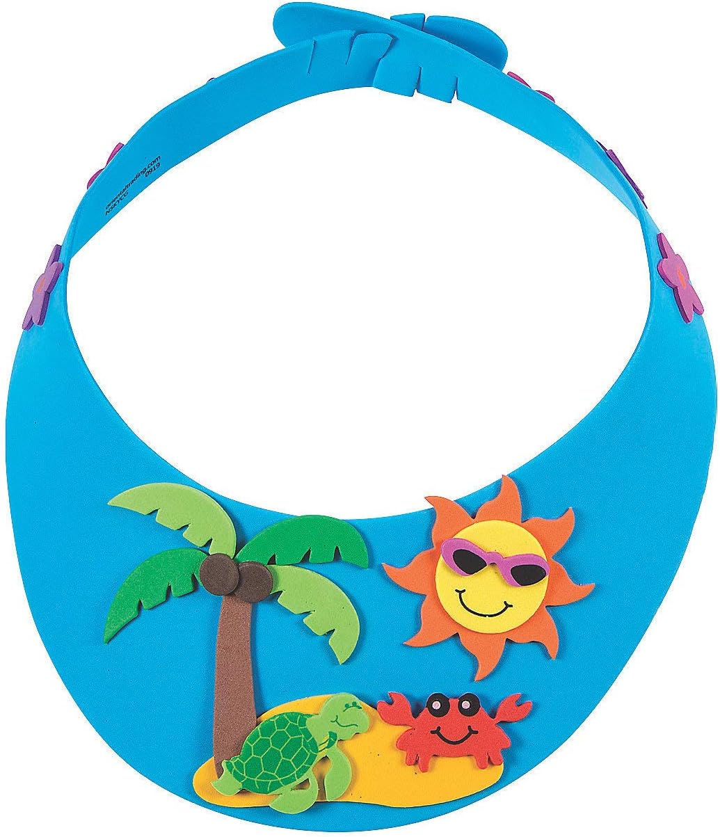 Fun Express Tropical Foam Visor Craft Kit Crafts for Kids