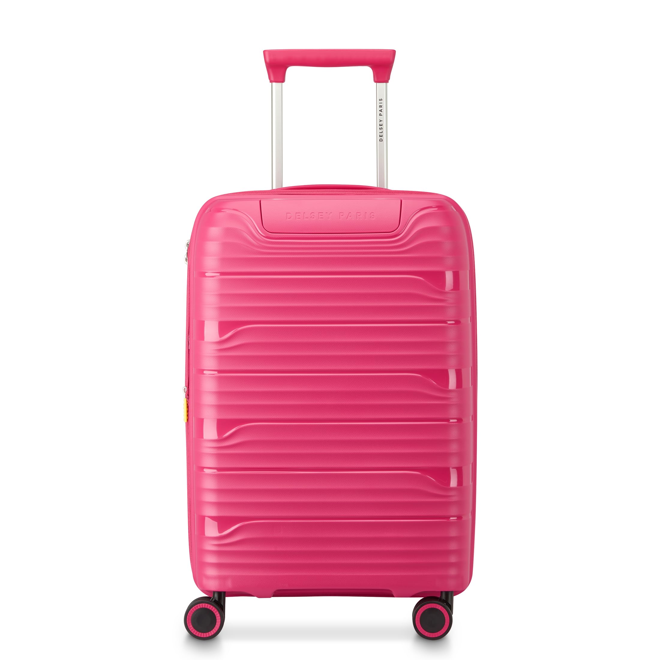 delsey paris dune hardside expandable luggage with spinner wheels, viva magenta, carry on 21 inch