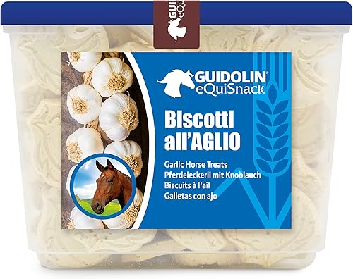 Golosinas naturales para caballos con superalimentos y piezas de fruta real, sin azúcar añadido, hechas a mano en Italia, 1,54 libras (ajo)