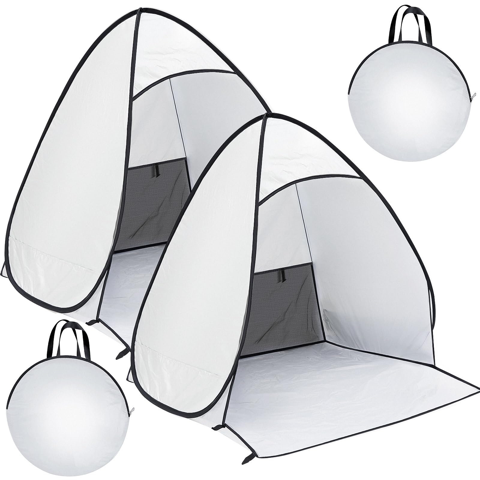 Windyun 2 Piece Portable Paint Tent Small Spray Paint Tent Hobby Paint Booth Foldable Spray Shelter with 8 Tent Pegs for Staining DIY Arts Craft Projects Tool Painting Station Furniture
