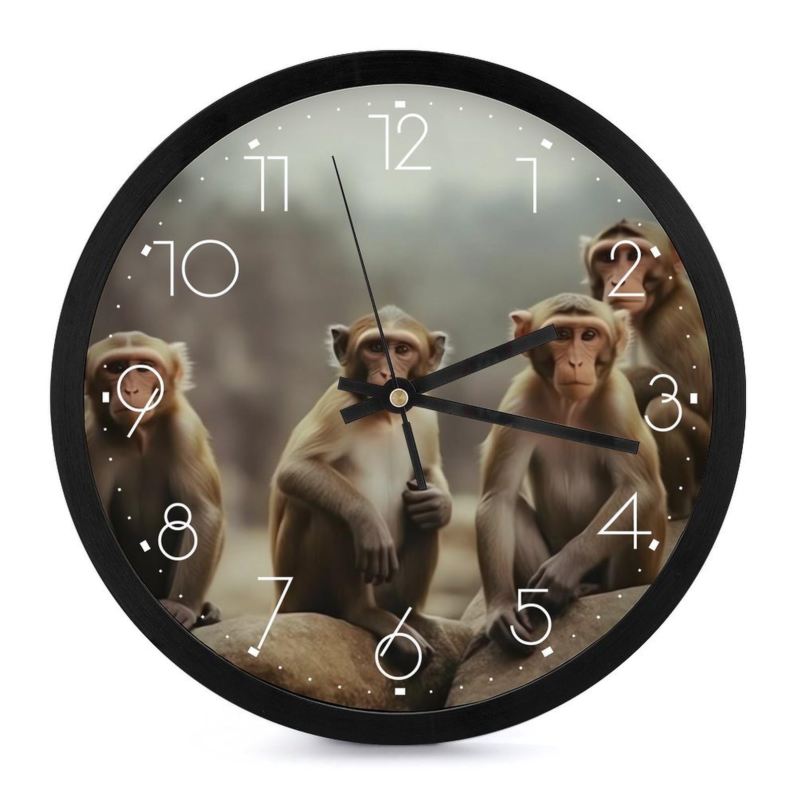 Horloge murale singe poétique pour créer un cocon chaleureux à piles chez soi