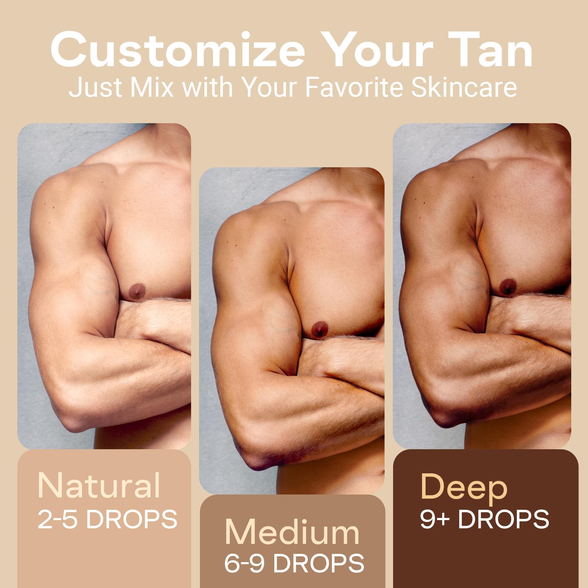 Gotas autobronceadoras bronceadoras sin sol
