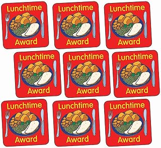 700 Lunchtime Award Square School Pupils Childrens Reward Praise Stickers 16mm Primary Teaching Services