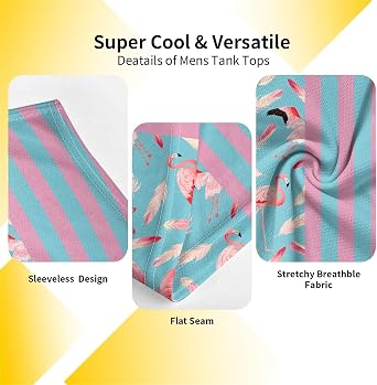 Cool Skull Mens Beach Tank Tops Novelty Graphic Quick Dry Sleeveless Shirt for Beach Workout S-4XL