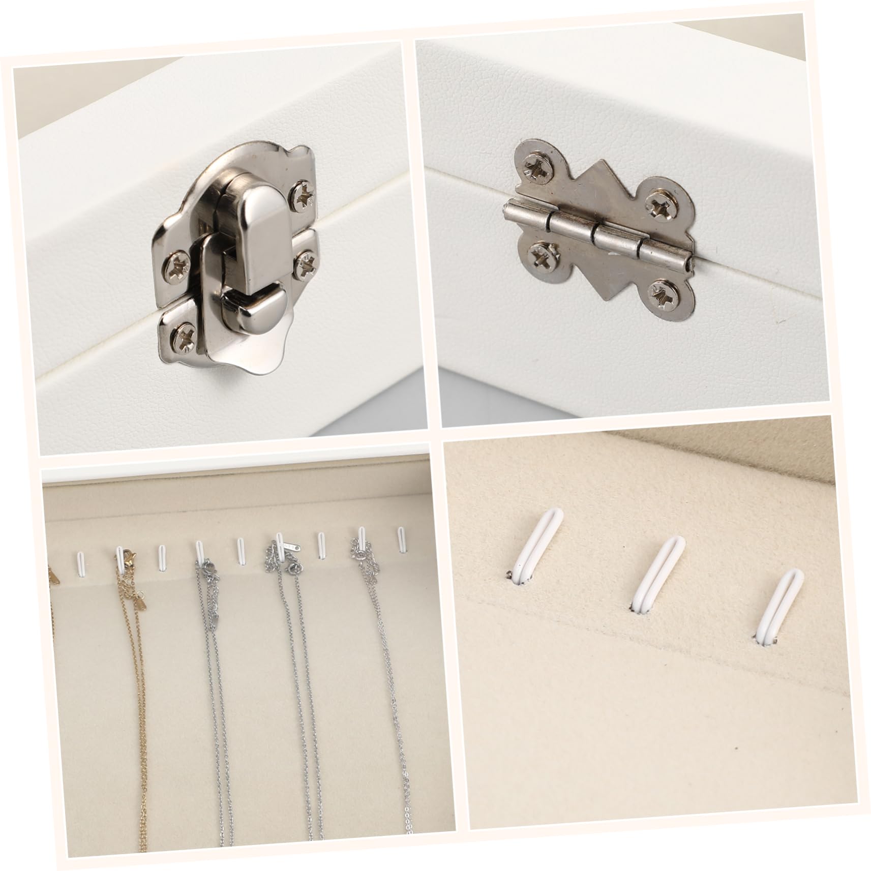 Healvian Caja De Almacenamiento Para Collares De Madera Tapa Transparente Organizador De Joyas Para Mujer Expositor De Collares Seguro Capacidad Grande y Diseño Elegante Adecuado Para Viajes y Diario