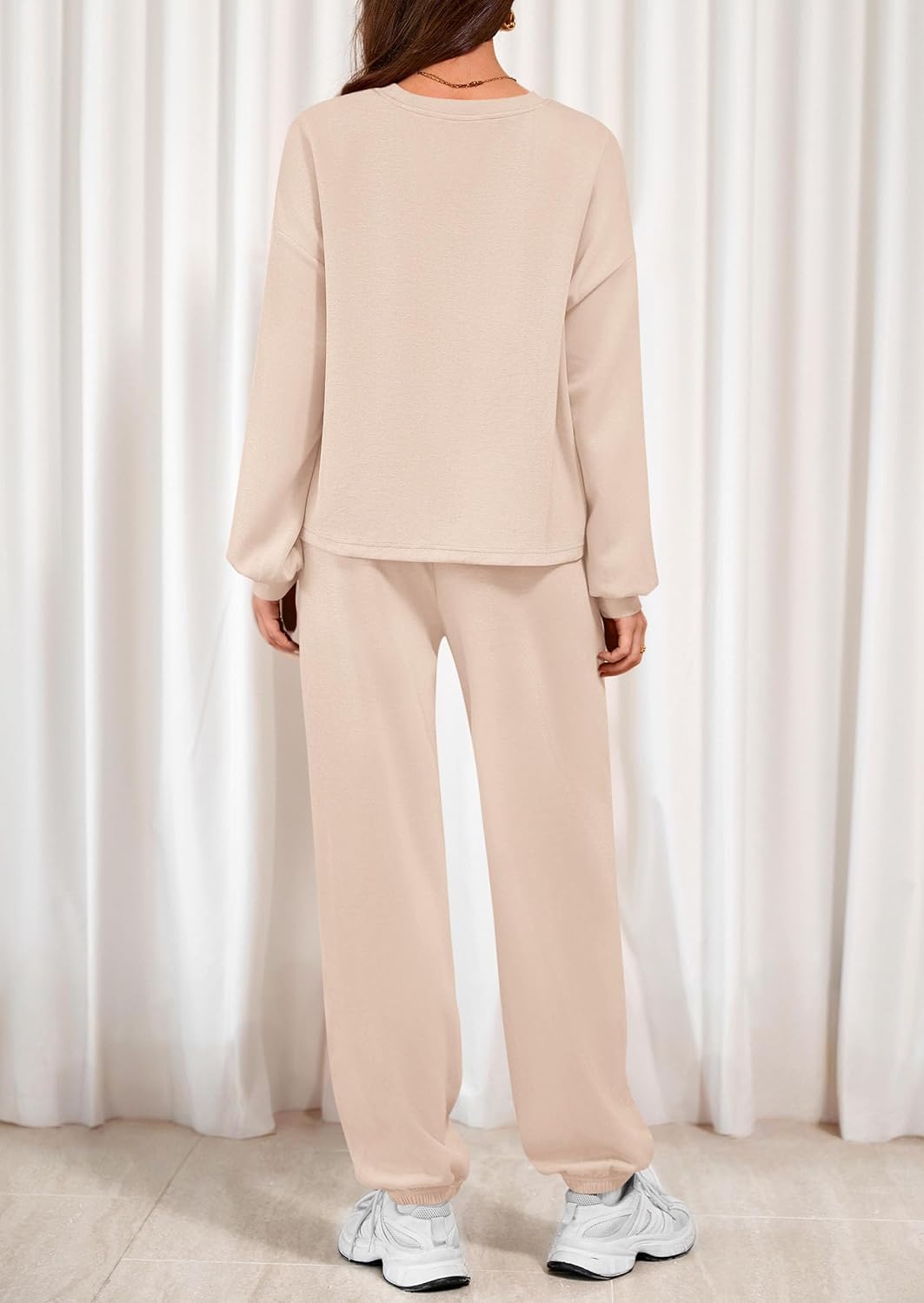 PRETTYGARDEN Women's Two Piece Lounge Sets 2025 Fall Airport Outfits Long Sleeve Pullover Tops Sweatpants Matching Clothing - Image 4