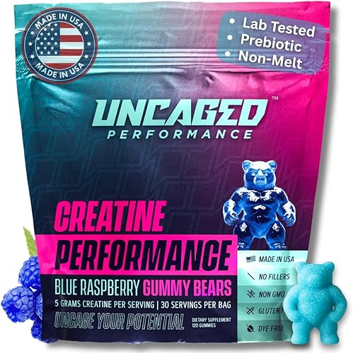 Gomitas de monohidrato de creatina 5G, delicioso sabor a frambuesa azul, máxima fuerza para el crecimiento muscular, absorción rápida para hombres y