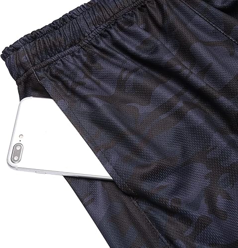 Miniatura 3 de COOFANDY Paquete de 3 pantalones cortos de entrenamiento para hombre, pantalones cortos deportivos de malla, ligeros, para culturismo, con bolsillos