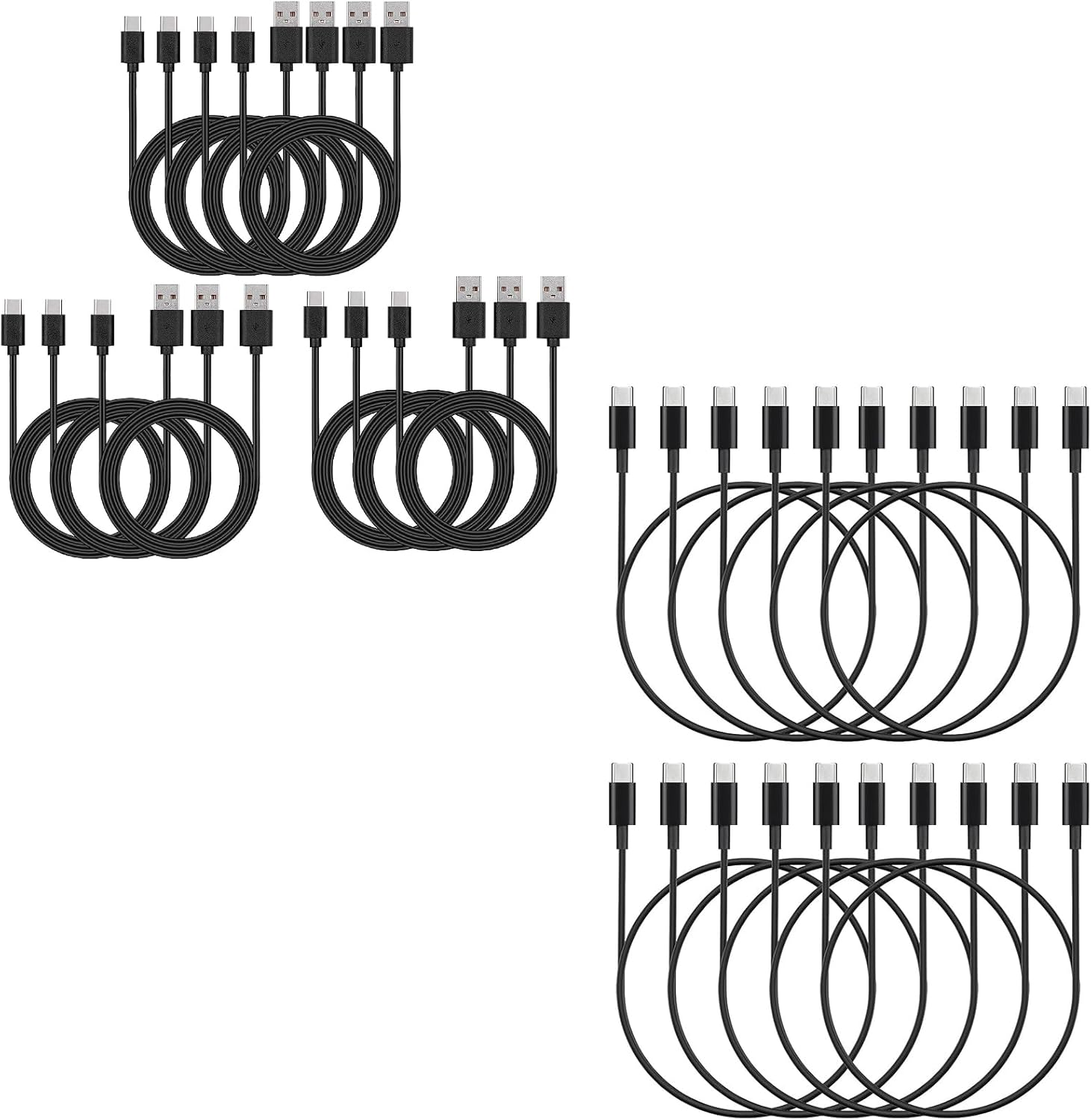 Smays USB C Cable Bulk Bundle USB C to USB C Cable Bulk