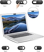Vista 8 de Funda deslizante para cámara de laptop, cubierta deslizante para cámara de teléfono, paquete de 6 fundas ultrafinas para cámara web para laptop