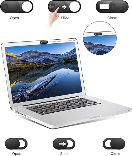 Miniatura 8 de Funda deslizante para cámara de laptop, paquete de 12 fundas para cámara web, cubierta para cámara de teléfono, ultrafina para computadora, se