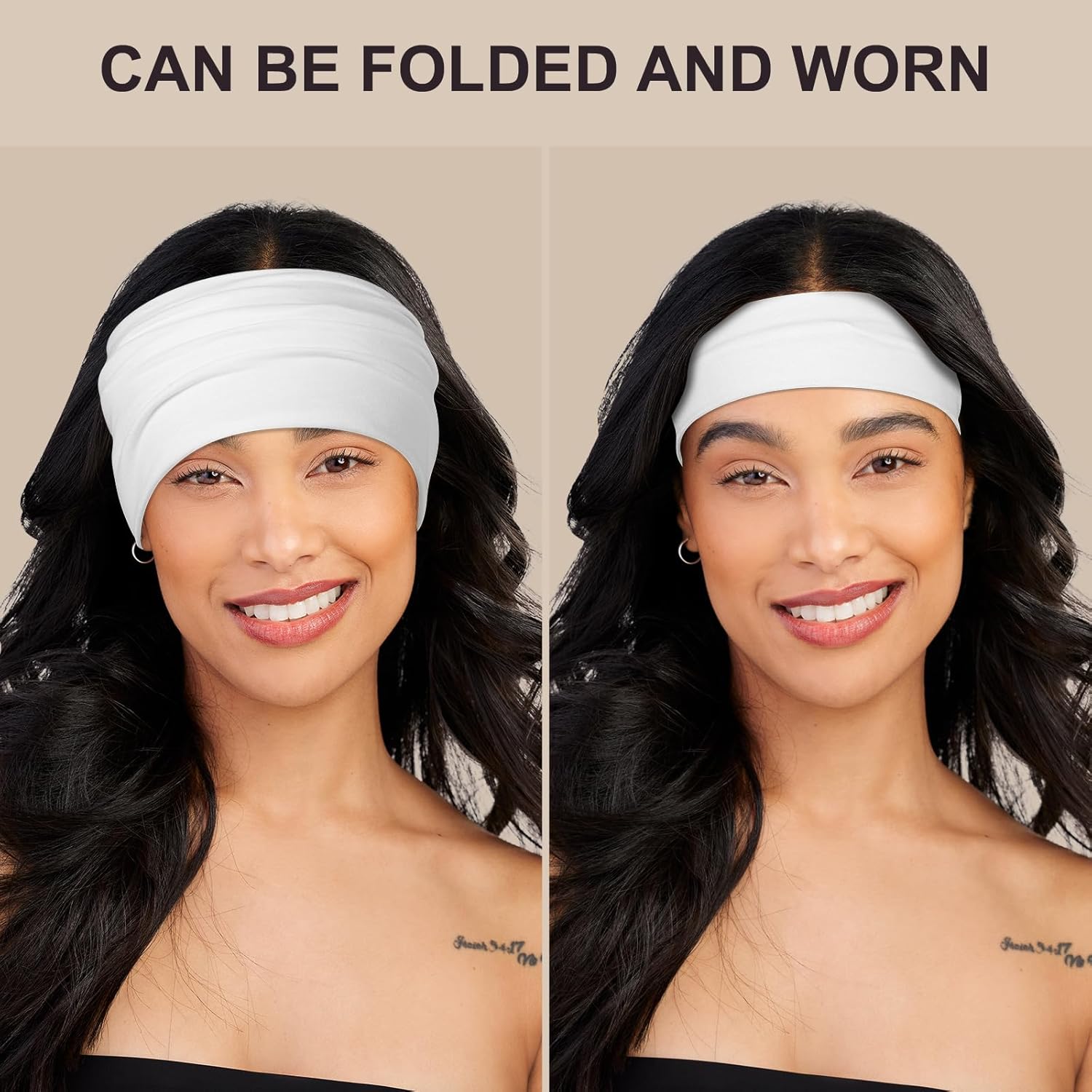 Headbands for Women, 7PCS Wide Cloth Hair Bands for Workout, Yoga, Skincare & Daily Wear, Soft & Stretchy - Image 3