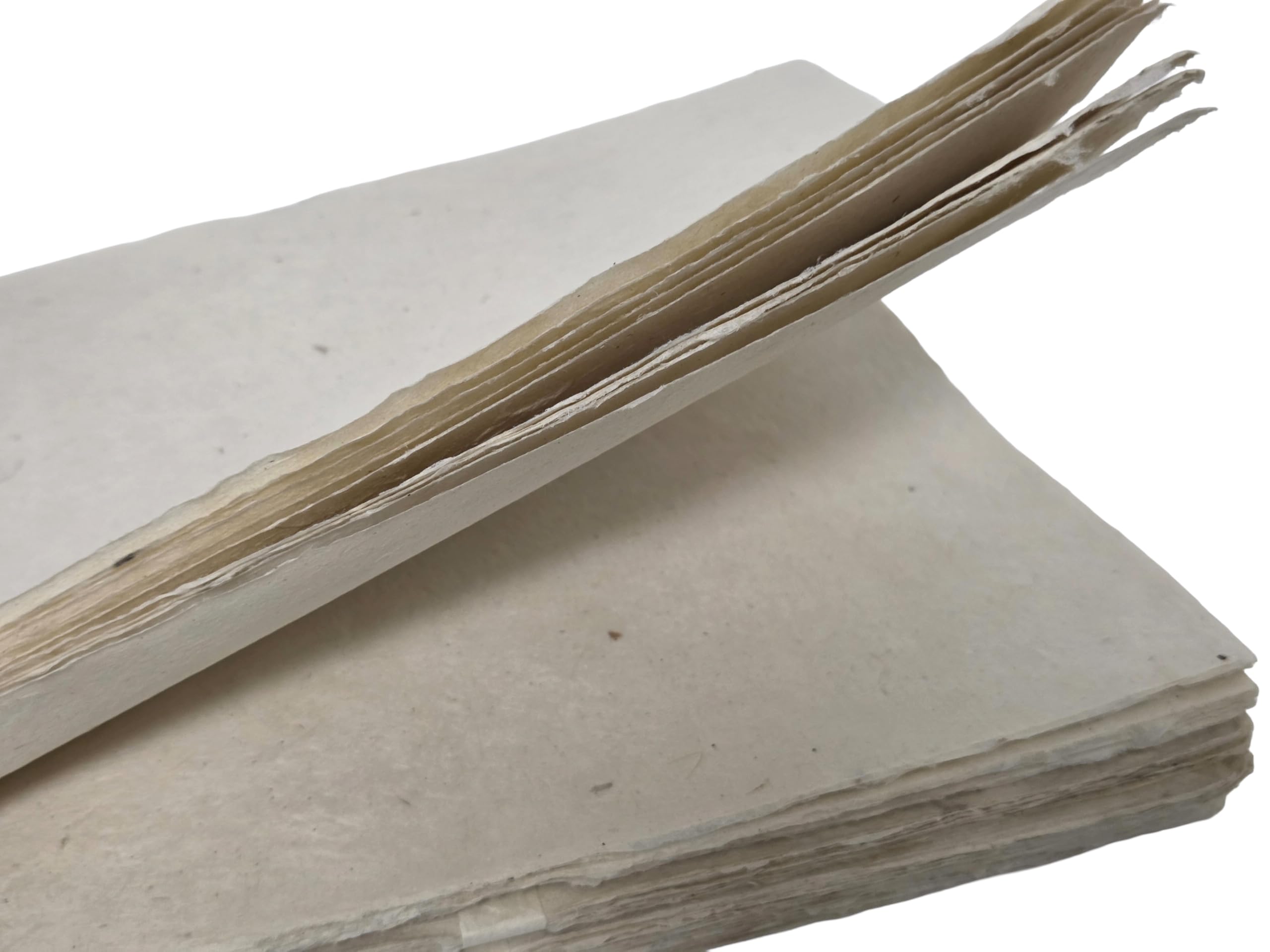 Handmade Lokta Paper, A4, Natural Deckle Edge, for Art, Calligraphy and Craft, Nepalese (50)