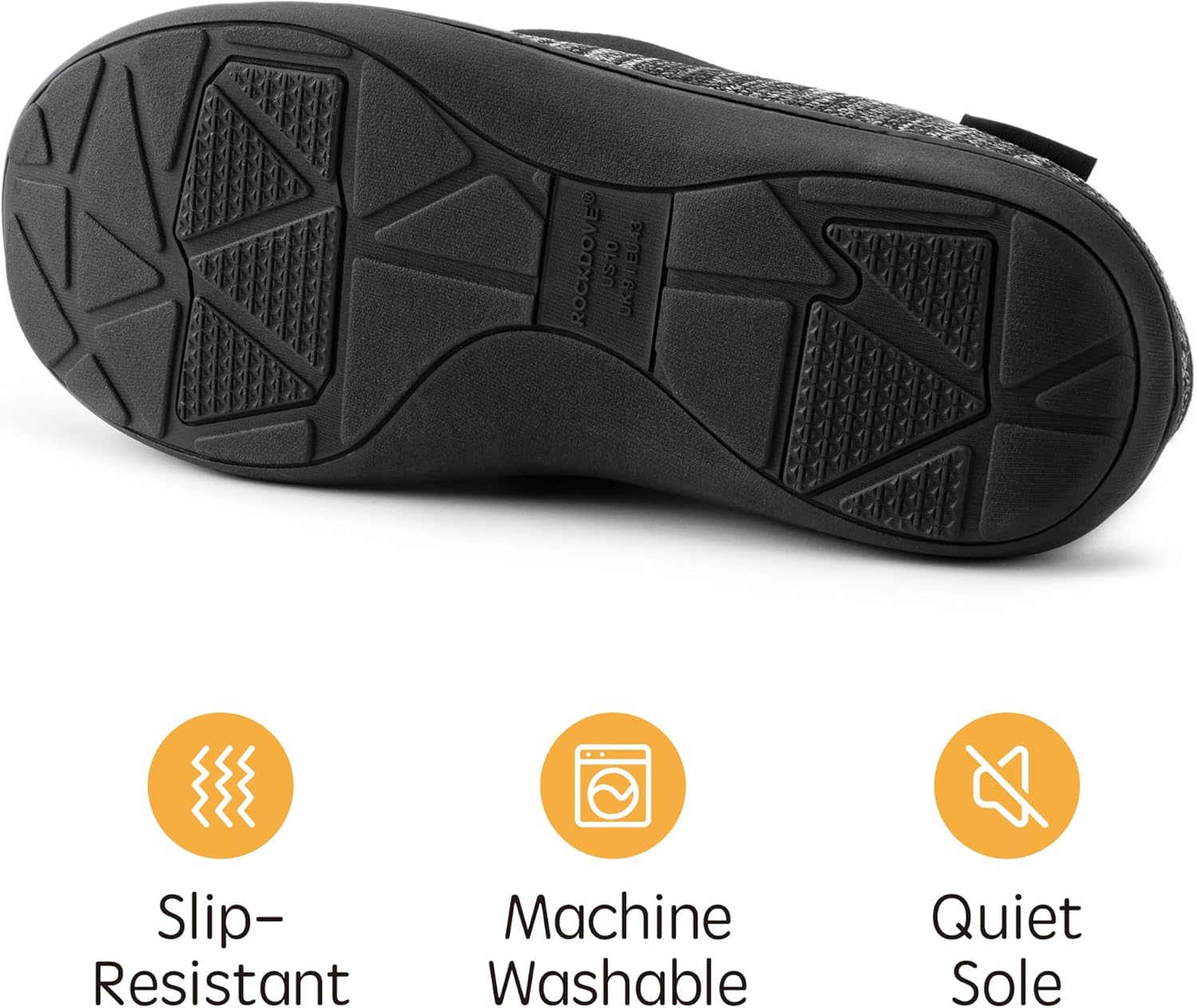 RockDove Men's Tweed Memory Foam Moc Slipper - Image 6