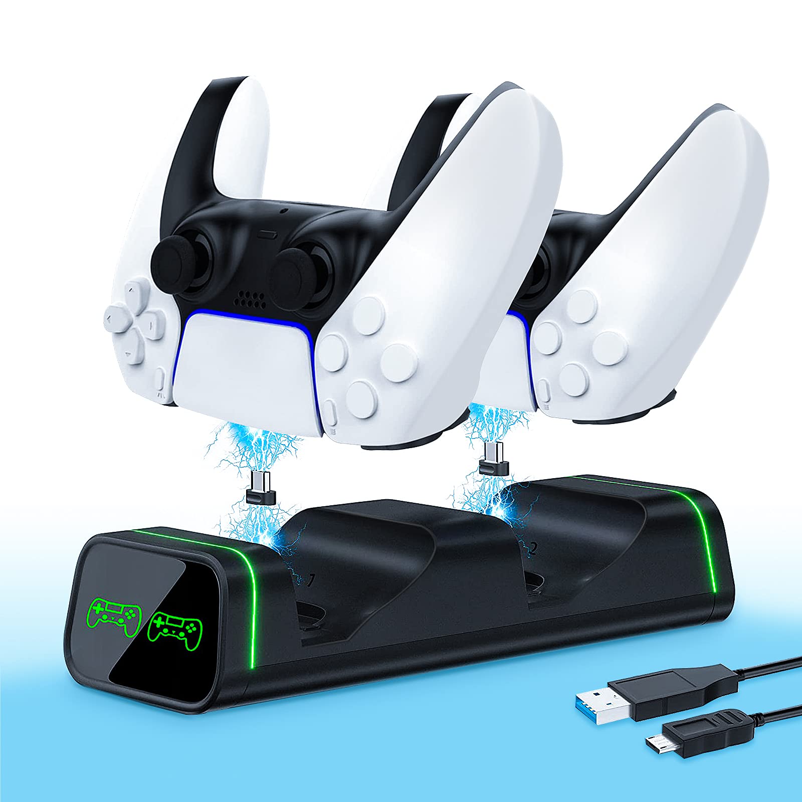 See full amazon price history chart for PS5 Controller Charger, Likorlove Xbox One X S Elite 2 Switch Pro Console Charging Dock Station Stand with Type C Port USB Cable for Sony Playstation 5 DualSense, Nintendo Switch Pro, Xbox Series X/S PS5 Controller Charger, Likorlove Xbox One X S Elite 2 Switch Pro Console Charging Dock Station Stand with Type C Port USB Cable for Sony Playstation 5 DualSense, Nintendo Switch Pro, Xbox Series X/S (B08R8C13VN) Amazon Price History, Amazon Price Tracker