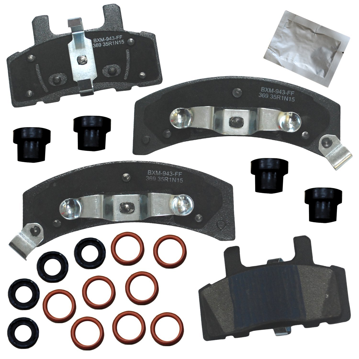 Bendix Premium SBM369 Front Brake Pads for 60 Special,Commercial Chassis,DeVille,Escalade,Fleetwood,Astro,Blazer,C1500,Suburban,C2500,Express 1500,2500,K1500,K2500,Silverado,Suburban Tahoe,Ram GMC