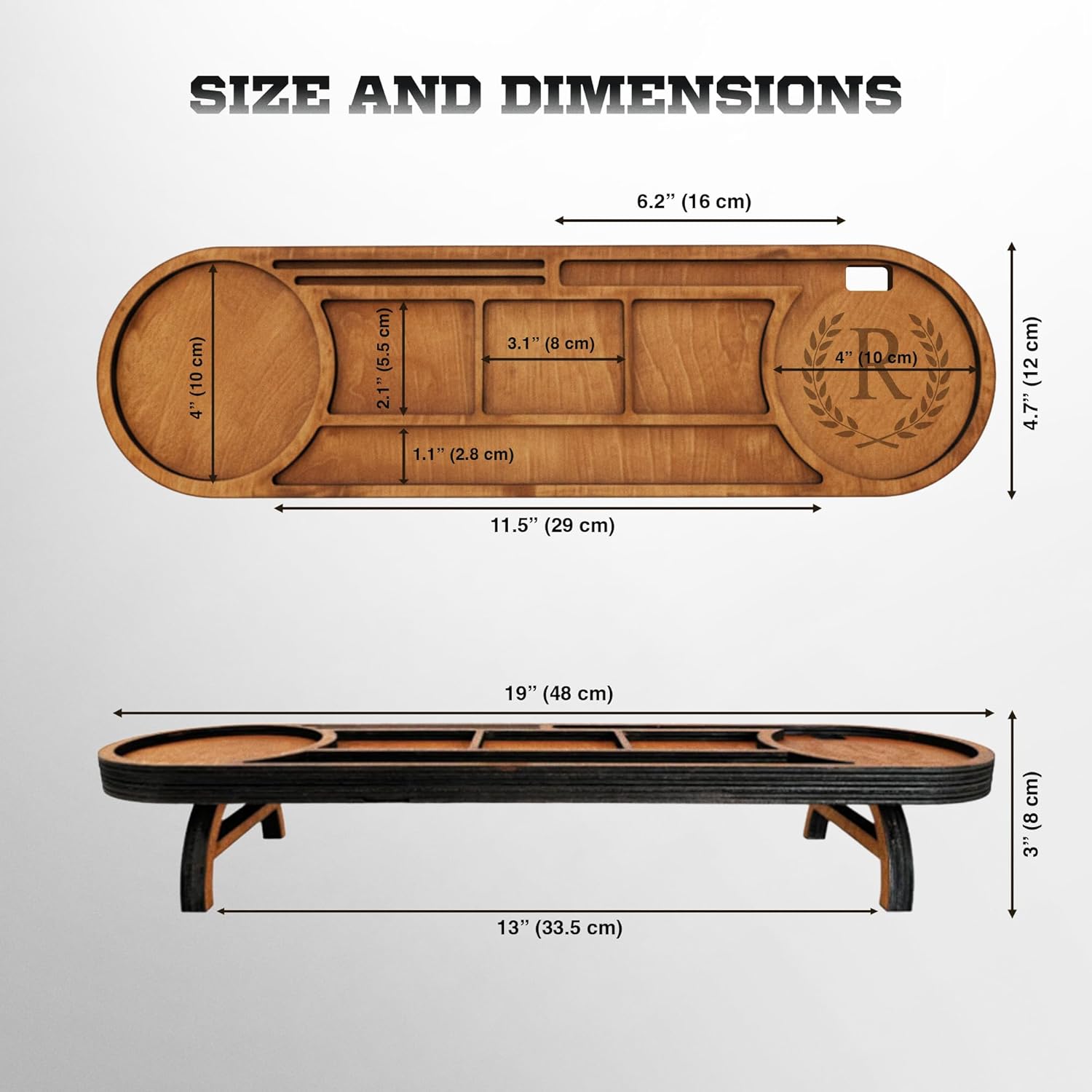 Ships Next Day, Personalized Wood Desk Organizer, Custom Phone & Tablet Stand, Engraved Wood Office Accessory, Custom Docking Station, Custom Organizer Gift