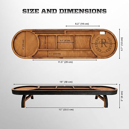 Miniatura 2 de Se envía al día siguiente, Organizador de escritorio de madera personalizado, Soporte personalizado para teléfono y tableta, Accesorio de oficina de
