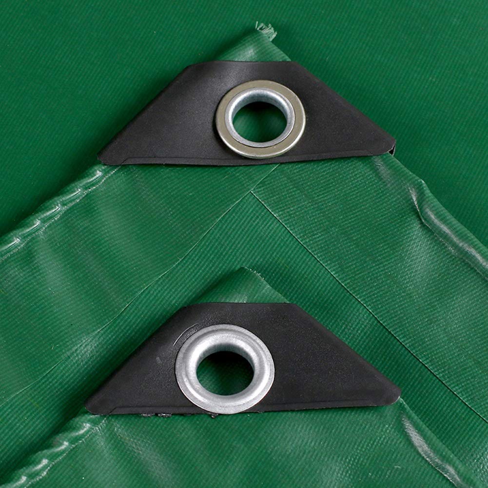 OKUOKA Verdickte Regendichte Plane Sonnenschutz Wasserdichter Poncho Outdoor Shade Canopy Truck Roof AntiUV (Color : Green, Size : 3mx3m)
