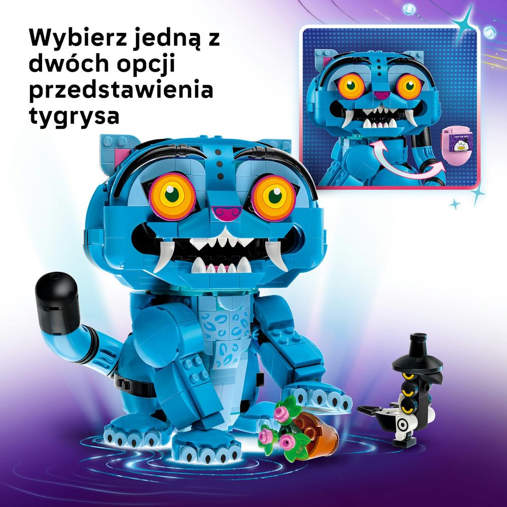 LEGO KPop Demon Hunters Tygrys Derpy i Sroka Sussie 72537 | K-popowe łowczynie demonów, kolekcjonerskie figurki, prezent dla dzieci i fanów filmu, zabawka dla 9-latki, 825 elementów
