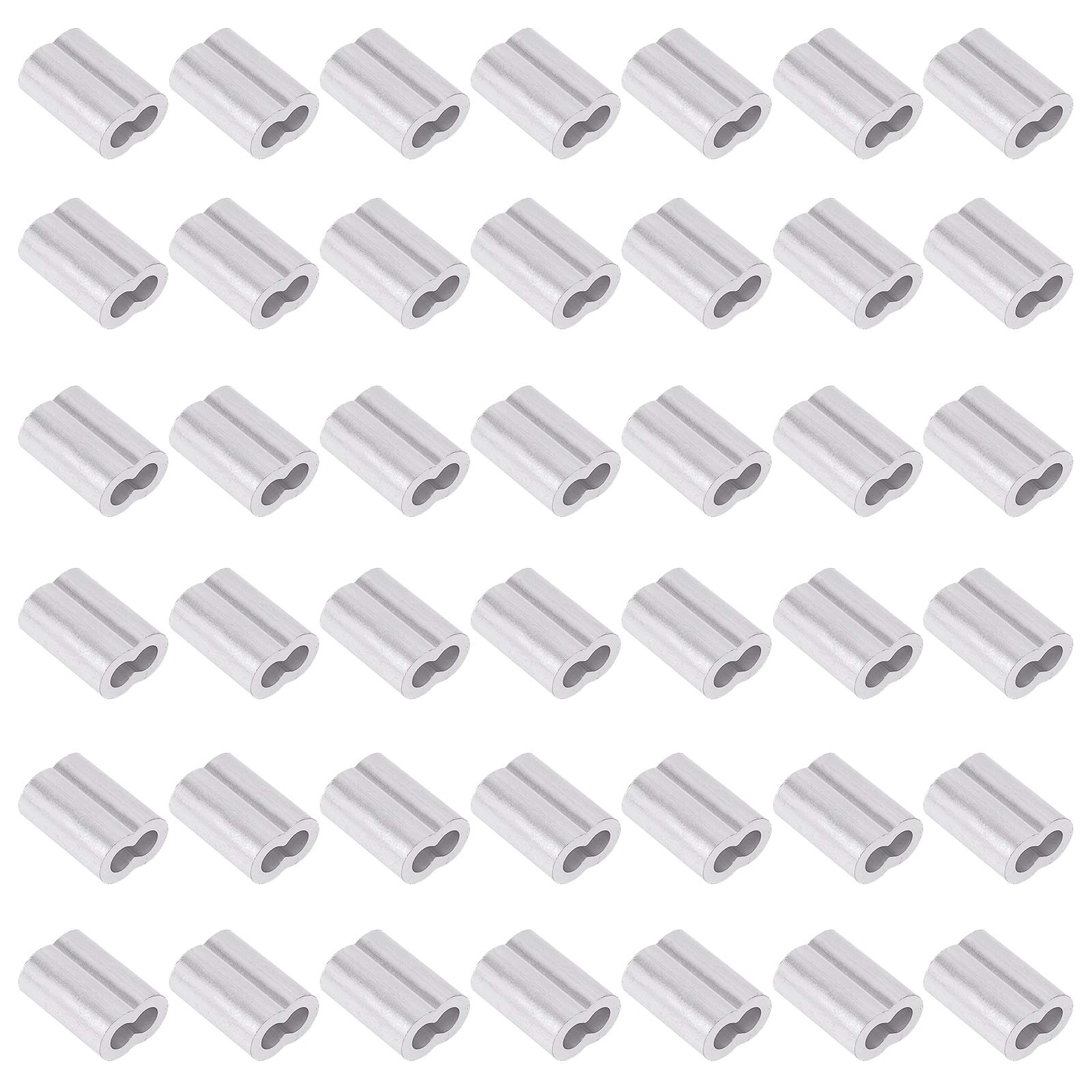 Swpeet Lot de 200 manchons à sertir en aluminium 2 mm pour câble métallique