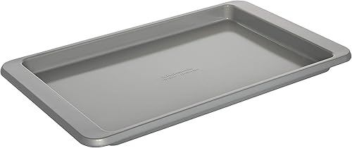 Miniatura 28 de KitchenAid Bandeja para hornear de acero aluminizado premium, antiadherente, 10x15 pulgadas, contorno plateado
