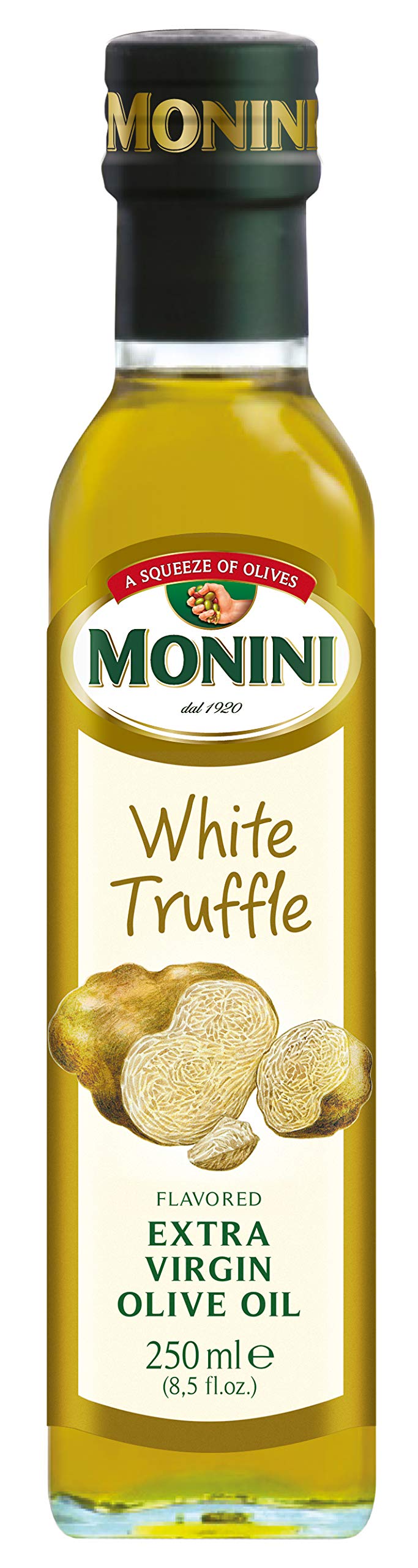 Monini Extra Virgin Olive Oil, White Truffle, 8.5 Ounce, (Pack of 6)