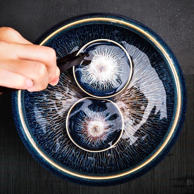Tianmu glazura zmiana w piecu mycie herbaty Jianzhan Yao zmiana wody miska do mycia ceramiczna miska na wodę o dużej pojemności szczotkowany królik zestaw do herbaty mycie filiżanek/306