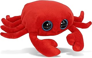 Puzzled Big Eye Red Crab Plush, 6"