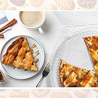 Vista 5 de Soaoo 100 recipientes de plástico desechables de 9 pulgadas con tapa, hermético, a prueba de fugas y apilable, recipientes para flan con tapas