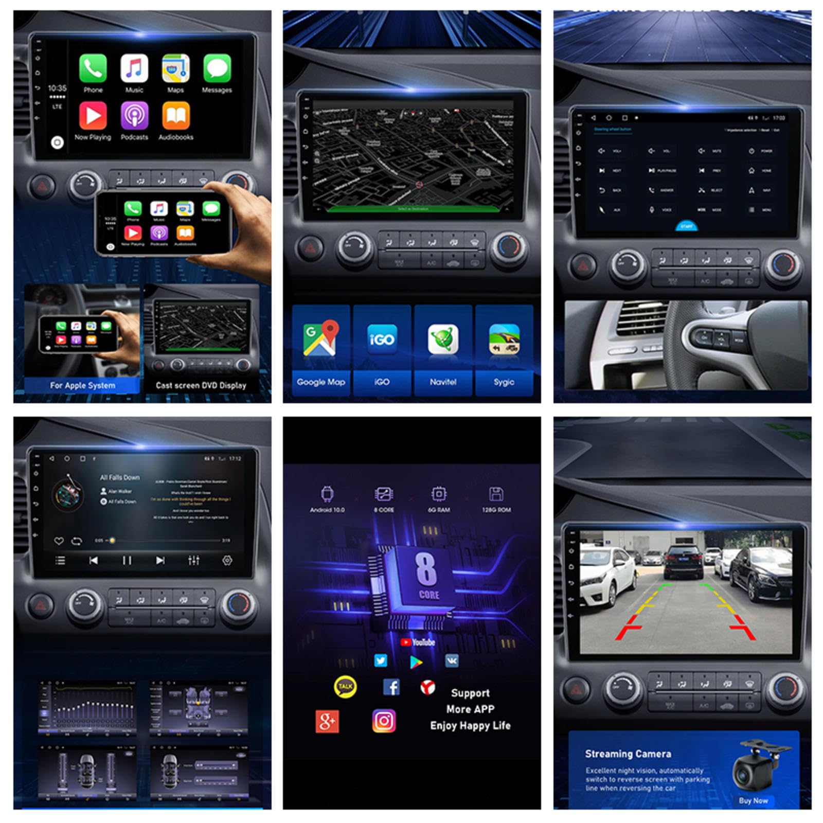 Android 15 Car Stereo 9" Samochód Dla KIA RIO YB 2016-2020,M109 | Z Bluetooth, Nawigacja Gps, Radio Fm, Carplay, Kamera Cofania, Android Autoradio,M109