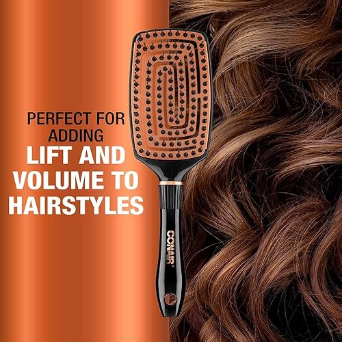 Miniatura 3 de Conair Quick Blow-Dry Copper Collection, cepillo de ventilación de cabeza flexible, cepillo para el cabello, 1 unidad