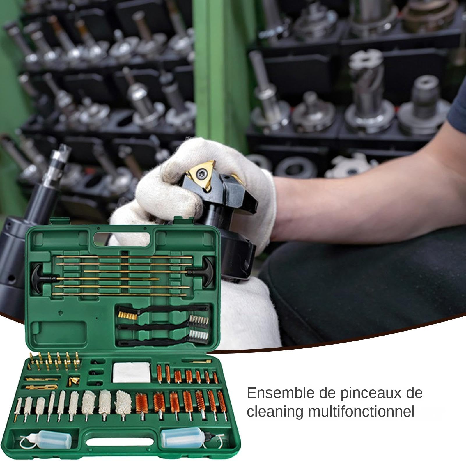 Kit di manutenzione Strumenti - Kit di manutenzione Utensili Riutilizzabile, Kit Di Strumenti Per La Pulizia | Set Di Spazzole con Scatola Di Immagazzinaggio, Prodotti Per La Pulizia Per La